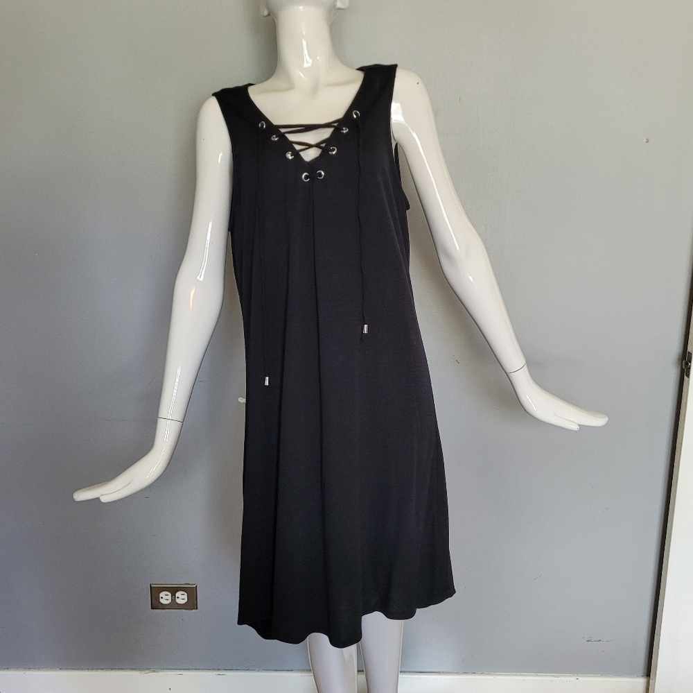 Torrid ACAS Black Jersey Laceup Shift Mini, BNWT, Size 1X